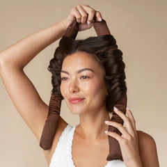 Chocolate XL Satin Heatless Curling Set