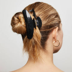 Black Glitter Claw Clip