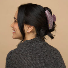 Pink Glitter Claw Clip