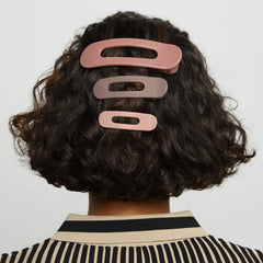 Flat Lay Claw Clip 3pc Flat - Terracotta