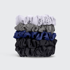 Midnight Satin Petite Scrunchies 5pc Set