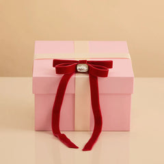Velvet & Gemstone Bow Hair Clip