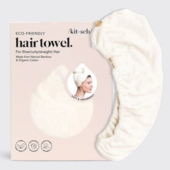 Organic Bamboo Hair Towel - White