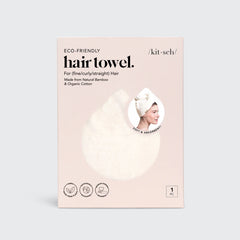 Organic Bamboo Hair Towel - White