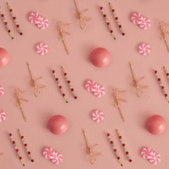 Red, Pink, & Green Gemstone and Bow Bobby Pins