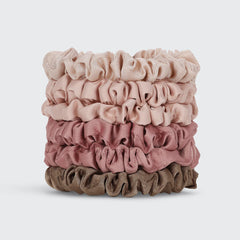 Terracotta Ultra Petite Satin Scrunchies 6pc Set