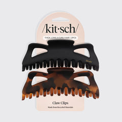 Black & Tort Classic Claw Clips 2pc Set - Jumbo