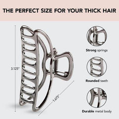 Hematite Metal Claw Clip