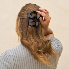 Black Flat Cloud Clip - Small