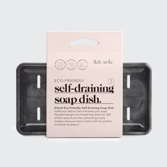 Black Self Draining Soap Dish
