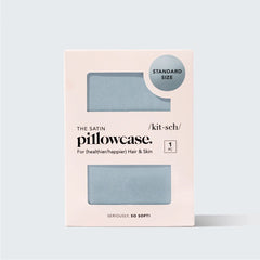 Satin Pillowcase in Haze Blue 4 Pack Bundle