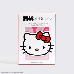 Kitsch x Hello Kitty Satin Pillowcase in Pink Hello Kitty Faces