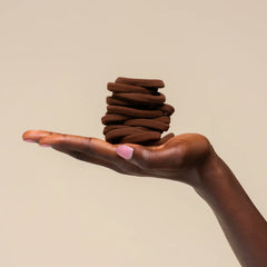 Chocolate Seamless Hair Elastics 20pc Set
