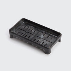 Black Self Draining Soap Dish