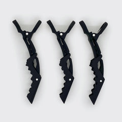 Black No-Slip Crocodile Clips 3pc Set