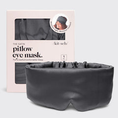 Charcoal Satin Pillow Eye Mask