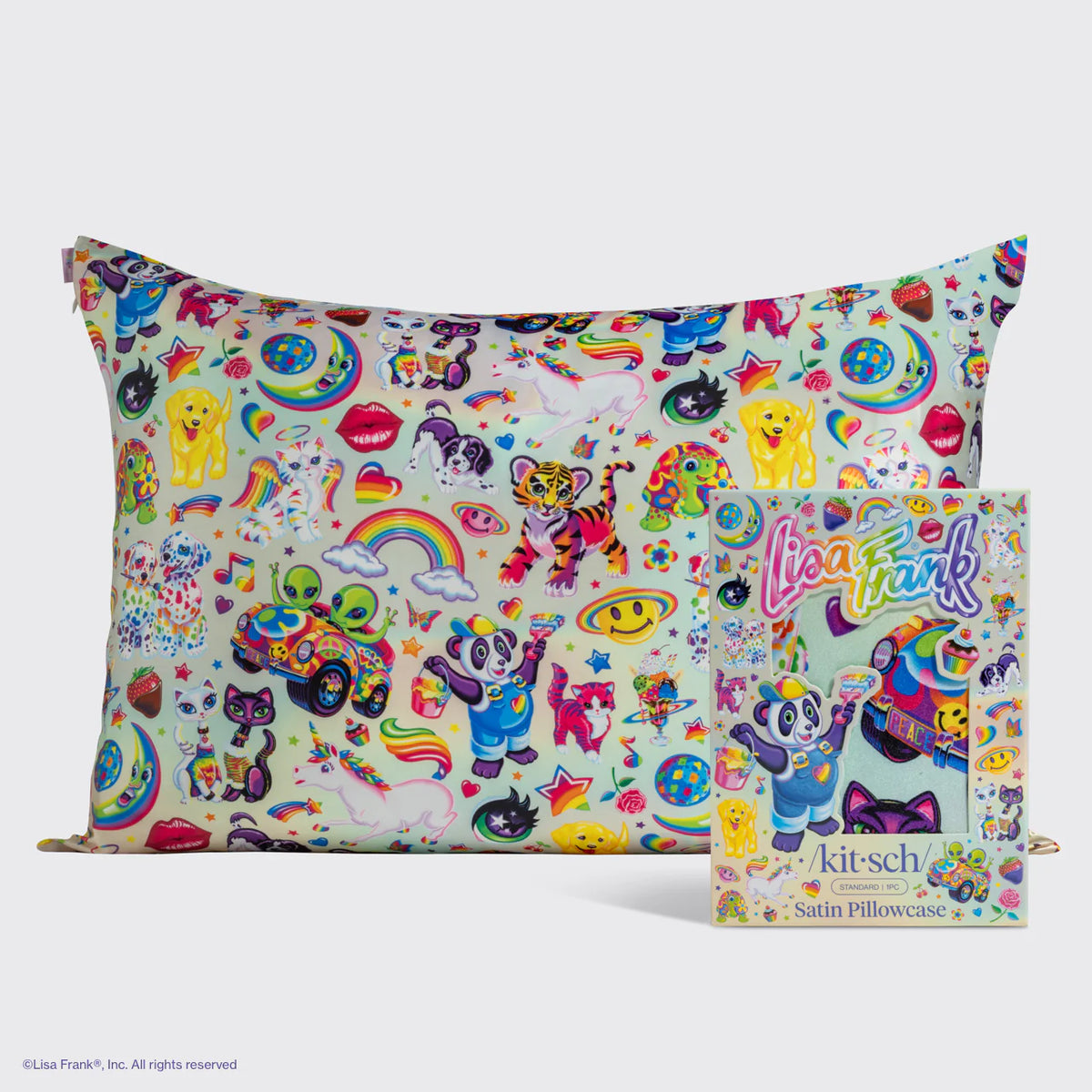 Lisa Frank x Kitsch Satin Pillowcase in The Fantastic World of Lisa Frank