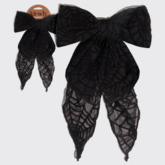 Spiderweb Bow Hair Clip