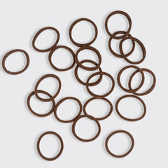 Chocolate Seamless Hair Elastics 20pc Set